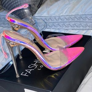 Fashionnova iridescent heels